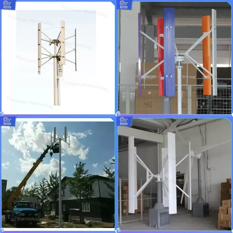 Wind Solar Hybrid Kit - Gerador de Turbina Eólica de Eixo