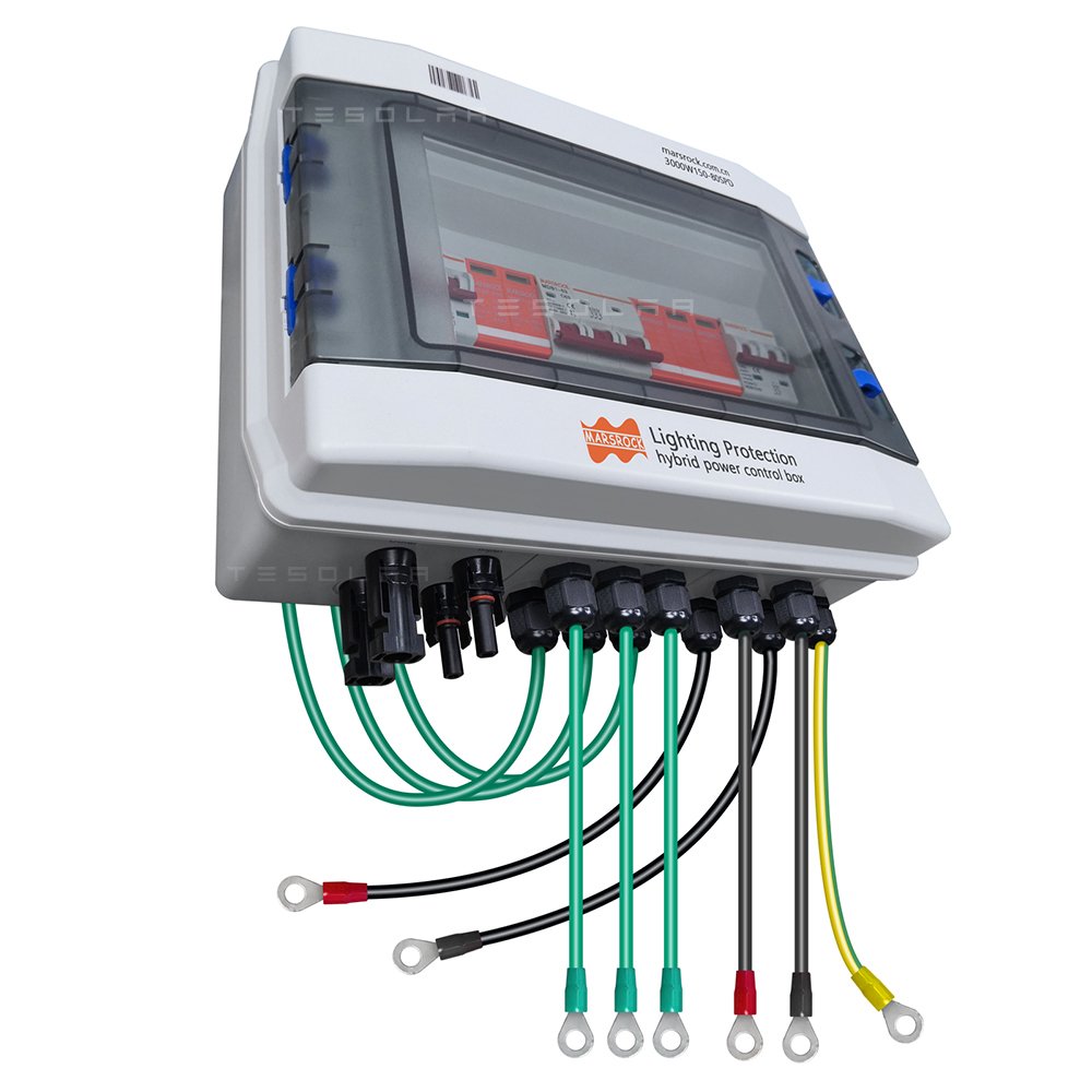 Solar Combiner Box - Proteção de iluminação vento solar híbrido