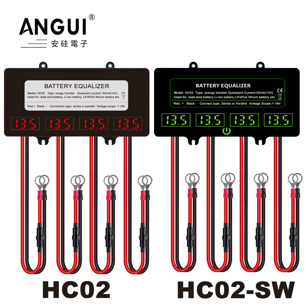 ANGUI 12/24/36/48V HC02 Interr - Battery Equalizer Balancer avaliação e preço