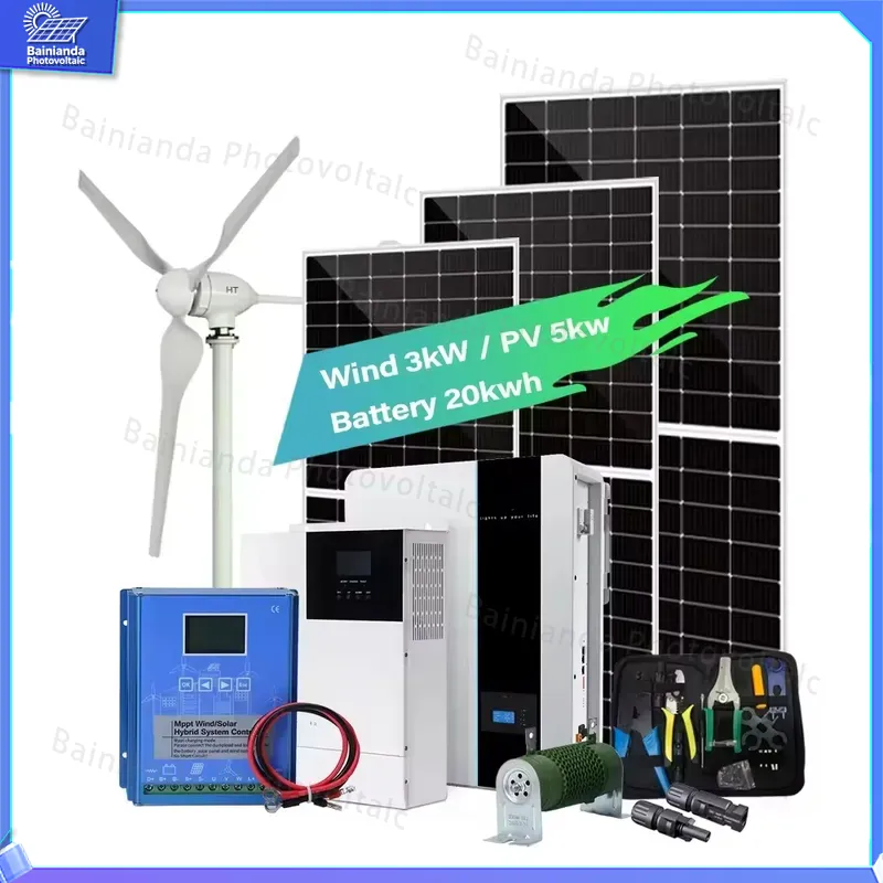 Gerador Eólico Solar de 3KW co - Wind Solar Hybrid Kit avaliação e preço
